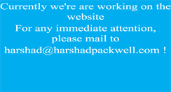 Desktop Screenshot of harshadpackwell.com
